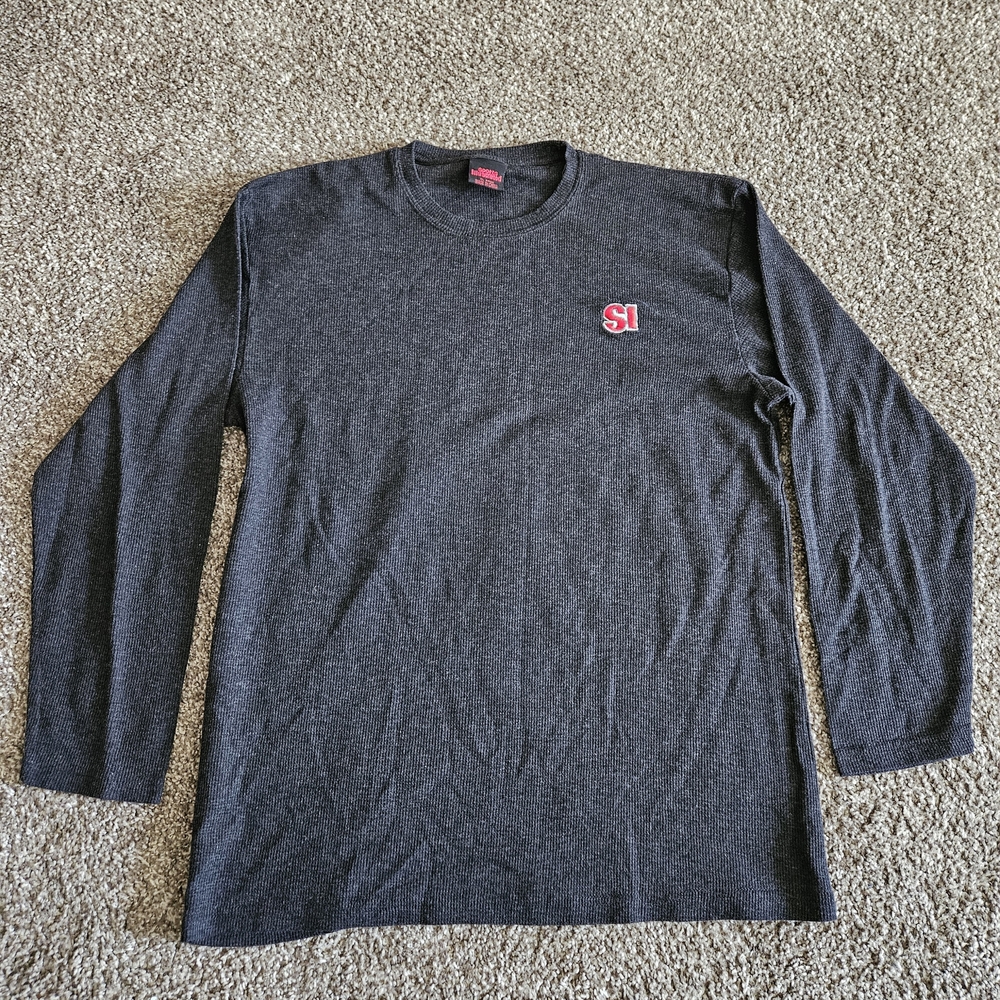 Sports Illustrated Shirt Mens Extra Large Gray Red White Thermal SI Magazine